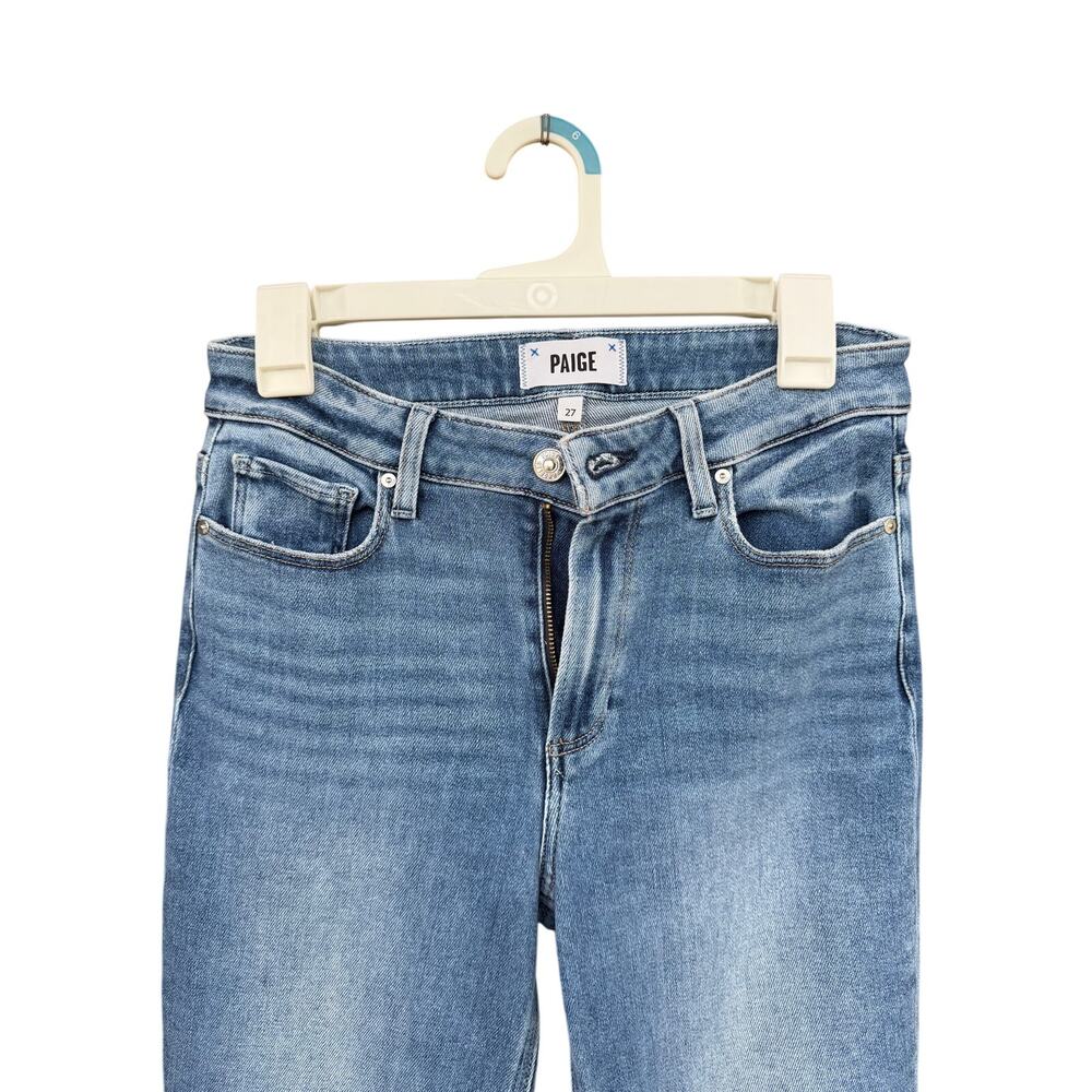 PAIGE Cindy High Waist Straight Leg Jeans In Roxanne W/ Grand Hem 27 - Picture 3 of 9